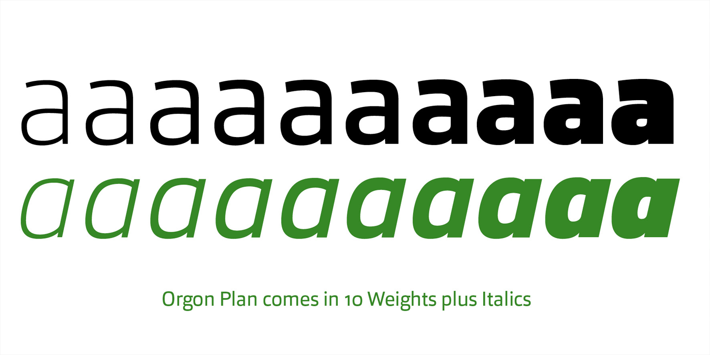 Пример шрифта Orgon Plan Bold Italic